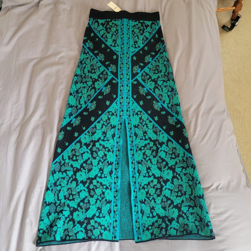 Anthropologie floral knit maxi skirt from Eva Franco, new with tags